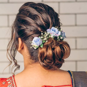 New Hairstyles For Indian Wedding Function- Mehdi, Haldi & Sangeet | Simple  wedding hairstyles, Bridal hair buns, Indian bridal hairstyles