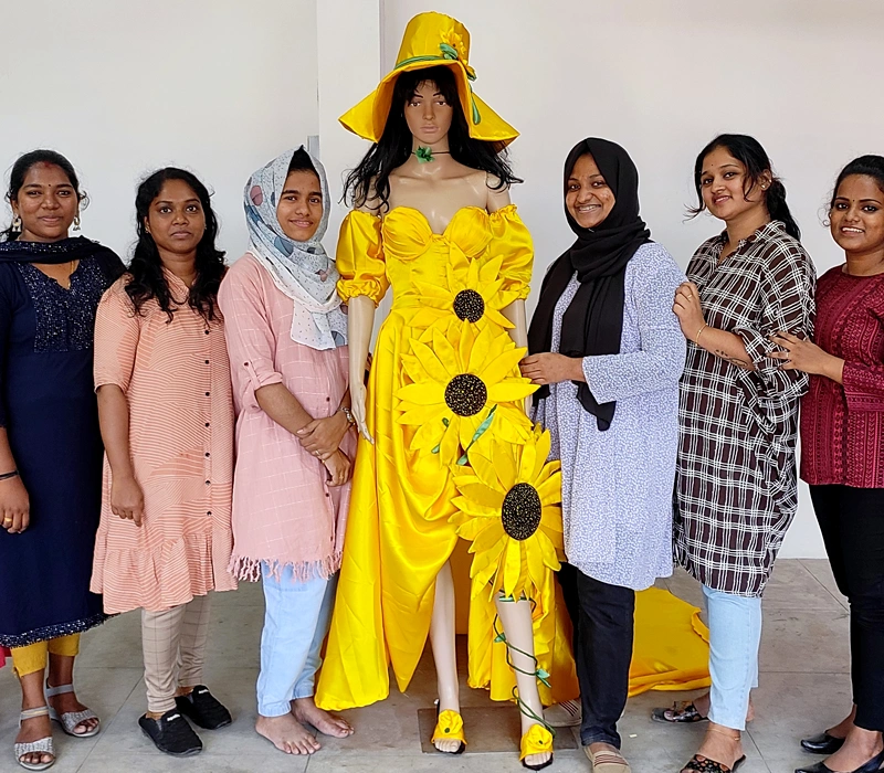 Mannequin Draping Session by Team Hot Couture - Fashion Design Students at WIFD