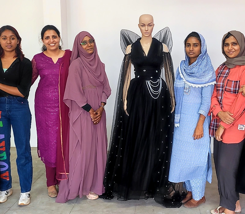 Mannequin Draping Activity by Team Creative Women at Waves Institute of Fashion Designing