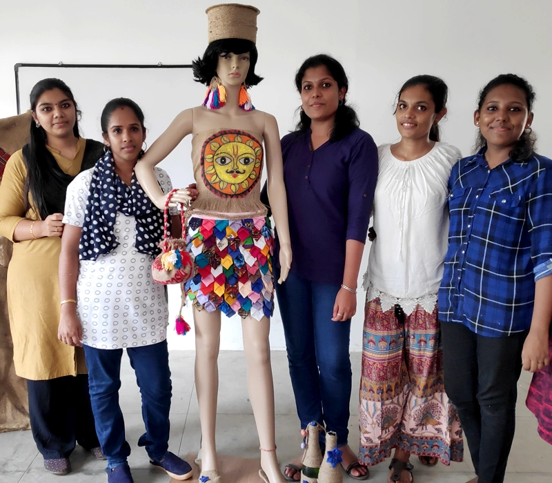 Mannequin Draping Activity by Team Tarkhan at Waves Institute of Fashion Designing