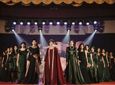 Student participating for a fashion show event at Providence Women's College, Calicut