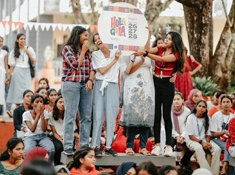Students at the Hola Gala event at Providence Women's College, Kozhikode