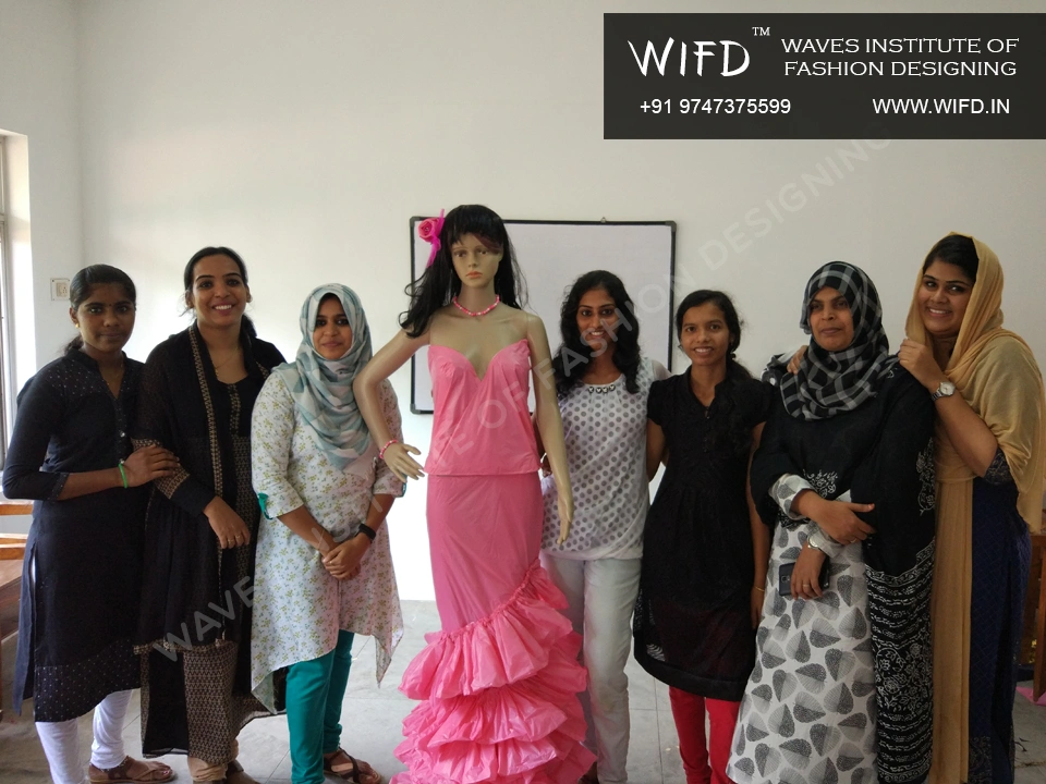 Upcycled Fashion - Mannequin Draping with Garbage Bags by WIFD Students - 2017